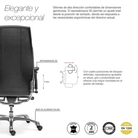 Fauteuil de direction MOSCÚ EUROMOF CDM Paris