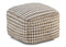 Pouf en jute et coton 45x45x35cm 