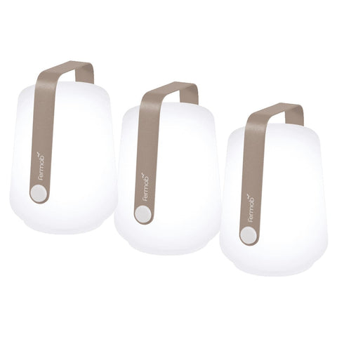 Lot monochrome de 3 lampes BALAD de 12 cm FERMOB en ligne Espagne | rincondelmueble.com | Rincón del Mueble